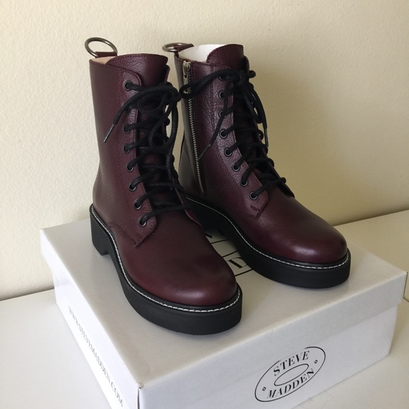 Steve Madden Ryder Lace-up Combat Boots. Size 6 - Picture 6 of 8